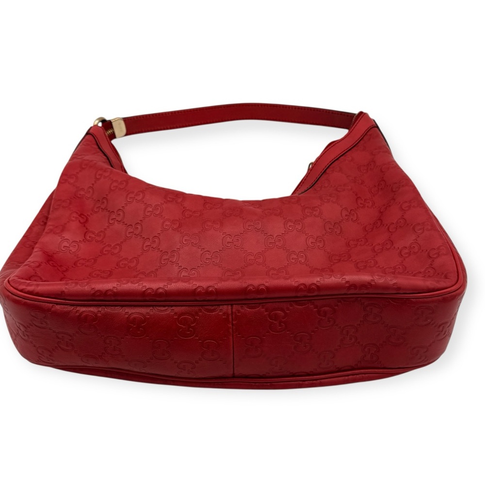 Gucci Guccissima Charmy Hobo Bag Red Leather - Picture 8 of 15